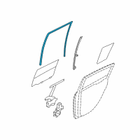 OEM Nissan Leaf Glass Run-Rear Door Window RH Diagram - 82330-3NA0B