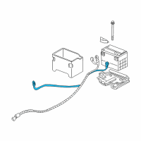 OEM 2005 Chevrolet Cavalier Cable Asm, Battery Negative(25"Long) Diagram - 15371979