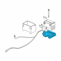 OEM 2003 Chevrolet Cavalier Support Asm-Battery Tray (Service) Diagram - 22619886