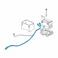 OEM 2000 Chevrolet Cavalier Cable, Battery Positive Diagram - 12157109