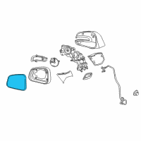 OEM Buick Mirror Glass Diagram - 42492862