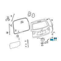 OEM 2016 Toyota Sequoia Cylinder & Keys Diagram - 69055-0C020