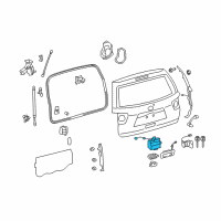 OEM 2009 Toyota Sequoia Lock Assembly Diagram - 69110-0C041