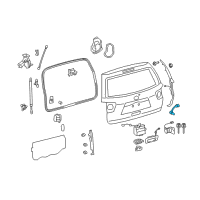 OEM Toyota Tail Gate Switch Diagram - 84830-35050