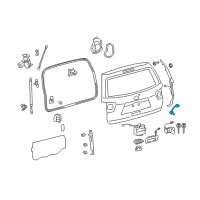 OEM 2009 Toyota Sequoia Tail Gate Switch Diagram - 84830-35050