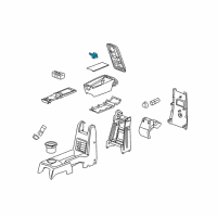 OEM 2007 Chevrolet Equinox Latch, Front Floor Console Compartment Door Diagram - 89044139