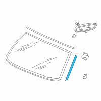 OEM 1998 Dodge Dakota Molding-Windshield Reveal Diagram - 55255733AE