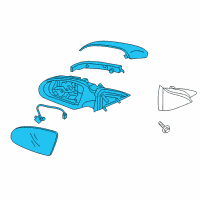 OEM 2020 Kia Optima Outside Rear View Mirror Assembly, Right Diagram - 87620D5070