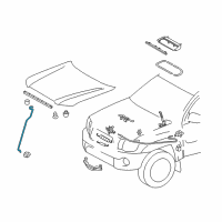 OEM Toyota Tacoma Support Rod Diagram - 53441-04060