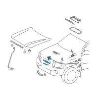 OEM 2015 Toyota Tacoma Lock Assembly Diagram - 53510-04040