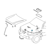 OEM 2015 Toyota Tacoma Support Rod Holder Diagram - 53452-04010