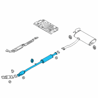 OEM 2014 Hyundai Tucson Center Muffler Complete Diagram - 28600-2S840