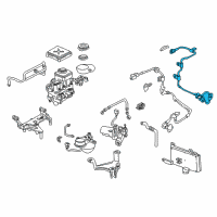 OEM Acura NSX Sensor Assembly, Right Rear Diagram - 57470-SL0-020