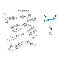 OEM 2007 Chevrolet Express 3500 Extension Pipe Diagram - 15124400