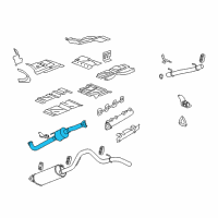 OEM 2006 GMC Savana 3500 Oxidation Catalytic Converter Assembly Diagram - 10398415