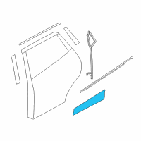 OEM 2020 Nissan Rogue Sport Moulding-Rear Door, RH Diagram - 82870-DF30A