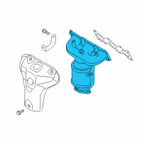 OEM 2019 Kia Cadenza Exhaust Manifold Catalytic Assembly, Right Diagram - 285103L020