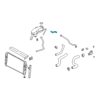 OEM 2002 Oldsmobile Alero Radiator SURGE TANK Inlet Hose Diagram - 24505865