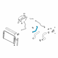 OEM 2000 Oldsmobile Alero Radiator SURGE TANK Outlet Hose Diagram - 22612945