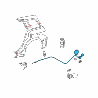 OEM 2004 Scion xA Release Cable Diagram - 77035-52021