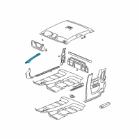 OEM Chevrolet Silverado 1500 HD Classic Weatherstrip Pillar Trim Diagram - 15262942