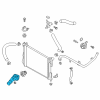 OEM 2014 Hyundai Veloster Fitting-Coolant Inlet Diagram - 25631-2B050