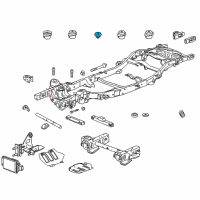 OEM Chevrolet Silverado 1500 HD Cushion, Body Mount Upper Location #4 Diagram - 23121305