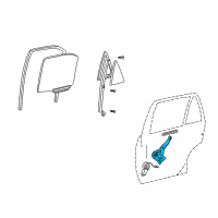 OEM 2005 Lexus RX330 Regulator Sub-Assy, Rear Door Window, RH Diagram - 69804-33030