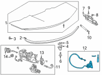 OEM 2022 Chevrolet Corvette Lock Cylinder Diagram - 85511550