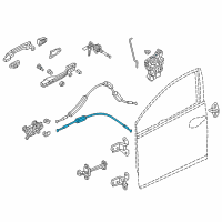 OEM 2019 Honda Civic Cable, Front Door Lock Diagram - 72133-TBG-A02