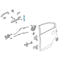 OEM 2017 Honda Civic Rod Set R, RR Door Diagram - 72613-TBA-305