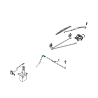 OEM Kia Spectra Clip-Washer Pipe Diagram - 0K9A067505