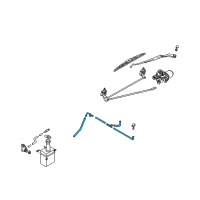 OEM 2001 Kia Sephia Hose Assembly-Front Wash Diagram - 0K2A167500B