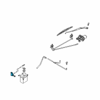 OEM 2006 Hyundai Elantra Windshield Washer Motor & Pump Assembly Diagram - 98510-3K010