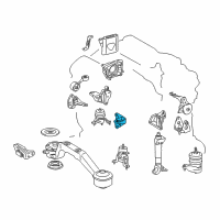 OEM 2006 Lexus RX400h Bracket, Engine Mounting, Front(For Transverse Engine) Diagram - 12311-20080