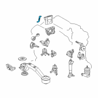 OEM Lexus RX400h Stay, Engine Mounting, NO.2 RH Diagram - 12327-20030