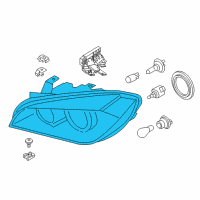 OEM BMW X1 Front Left Headlight Diagram - 63-11-7-346-537