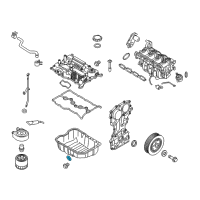 OEM Hyundai Genesis Gasket-Engine Oil Plug Diagram - 21513-23001
