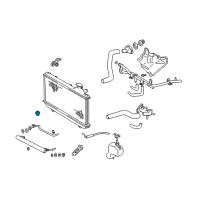 OEM Scion tC Shroud Grommet Diagram - 16535-03050