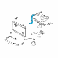 OEM 2000 Toyota RAV4 Upper Hose Diagram - 16572-74250