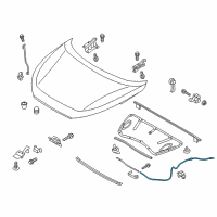 OEM 2016 Hyundai Tucson Cable Assembly-Hood Latch Release Diagram - 81190-D3000