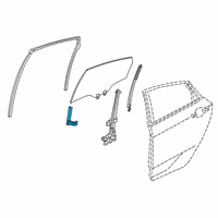 OEM Honda Insight Sash L, RR Door Center Diagram - 72770-TBA-A01