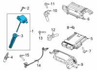 OEM 2022 Ford F-150 COIL ASY - IGNITION Diagram - ML3Z-12029-A