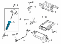 OEM 2021 Ford F-150 BOOT - IGNITION WIRE PROTECTIO Diagram - ML3Z-12A402-A