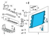 OEM Cadillac CT4 Radiator Diagram - 85535176