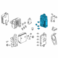 OEM Honda Box Assembly, Driver Fuse Diagram - 38200-TK8-A23