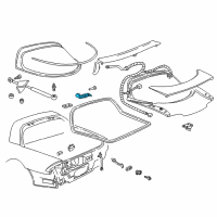 OEM 1998 Chevrolet Camaro Hinge Asm-Rear Compartment Lift Window Diagram - 10150216