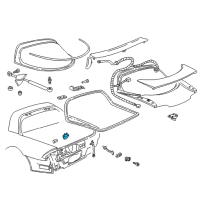 OEM Buick Rear Compartment Lid Latch Diagram - 16629978