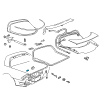 OEM 2000 Pontiac Firebird Actr Asm-R/Compartment Lid Release Diagram - 16634740