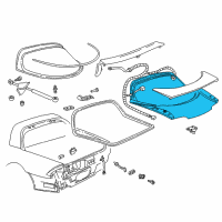 OEM 2001 Chevrolet Camaro Panel Asm-Rear Compartment Lift Window Diagram - 10317388